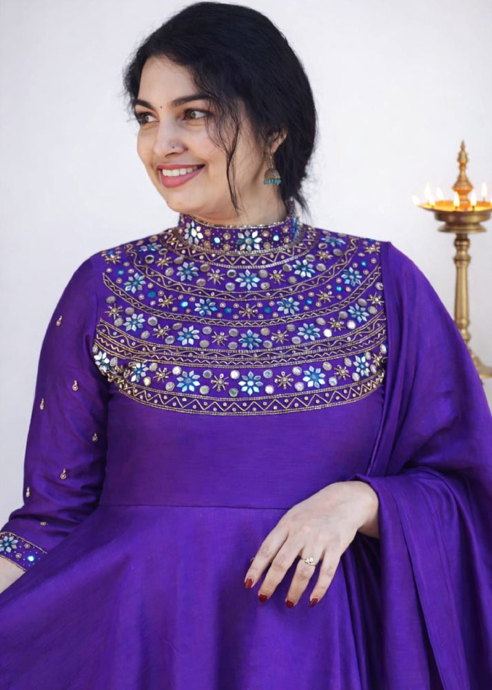 Handworked Partywear Salwar Set - Mizhiboutique