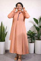 Panelled Anarkali in georgette fabric - Mizhiboutique