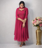 Hand worked pleated kurtis - Mizhiboutique