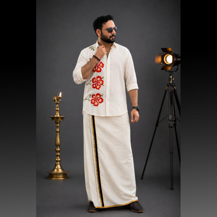 Gulmohar handpainted shirt