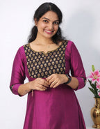 Ajrakh patched cord set