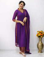 3-Piece Salwar Set with Dupatta - Mizhiboutique