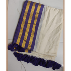 Mul Cotton Saree with Royal Purple Border
