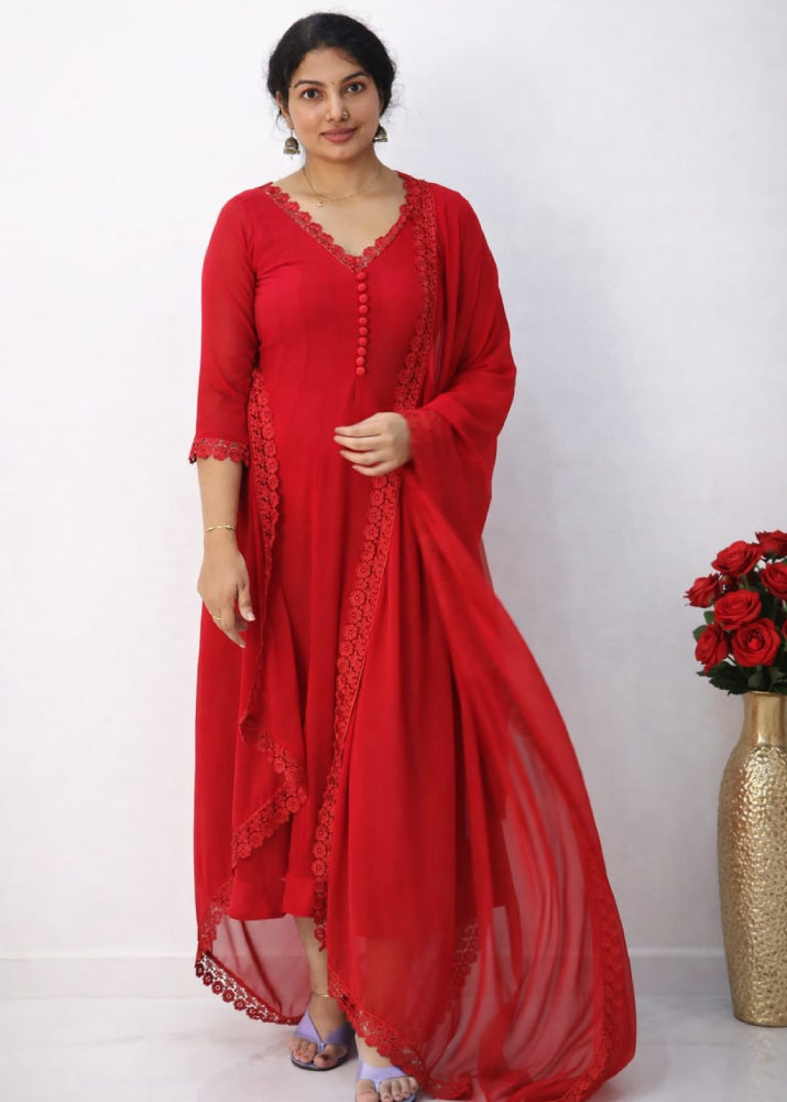 Panelled Anarkali in georgette