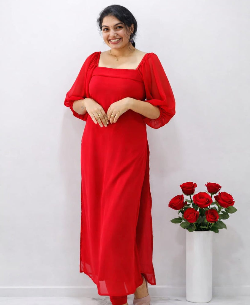 Georgette Western-Style Co-Ord Set - Mizhiboutique