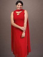 Georget slitted 3 piece salwar set - Mizhiboutique