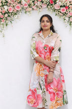 A-line shirt collar kurti - Mizhiboutique