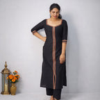 Slub silk cord set - Mizhiboutique