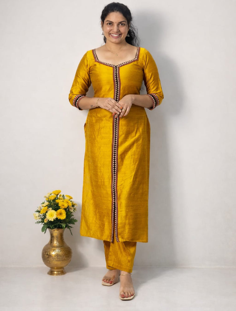 Slub silk cord set - Mizhiboutique