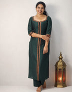 Slub silk cord set - Mizhiboutique