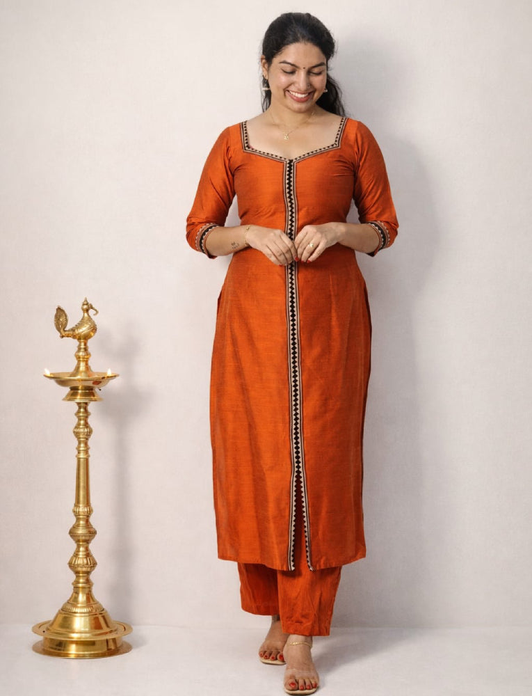 Slub silk cord set - Mizhiboutique