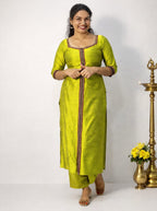 Slub silk cord set - Mizhiboutique