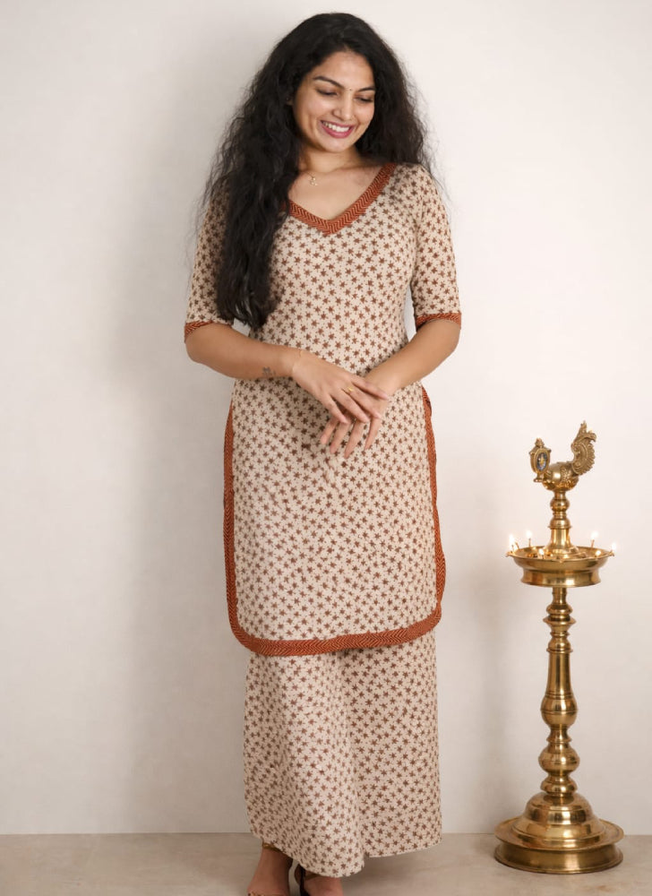 Ajrakh Co-Ord Set - Mizhiboutique