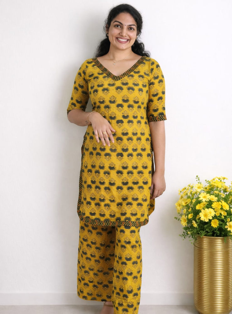 Ajrakh Co-Ord Set - Mizhiboutique